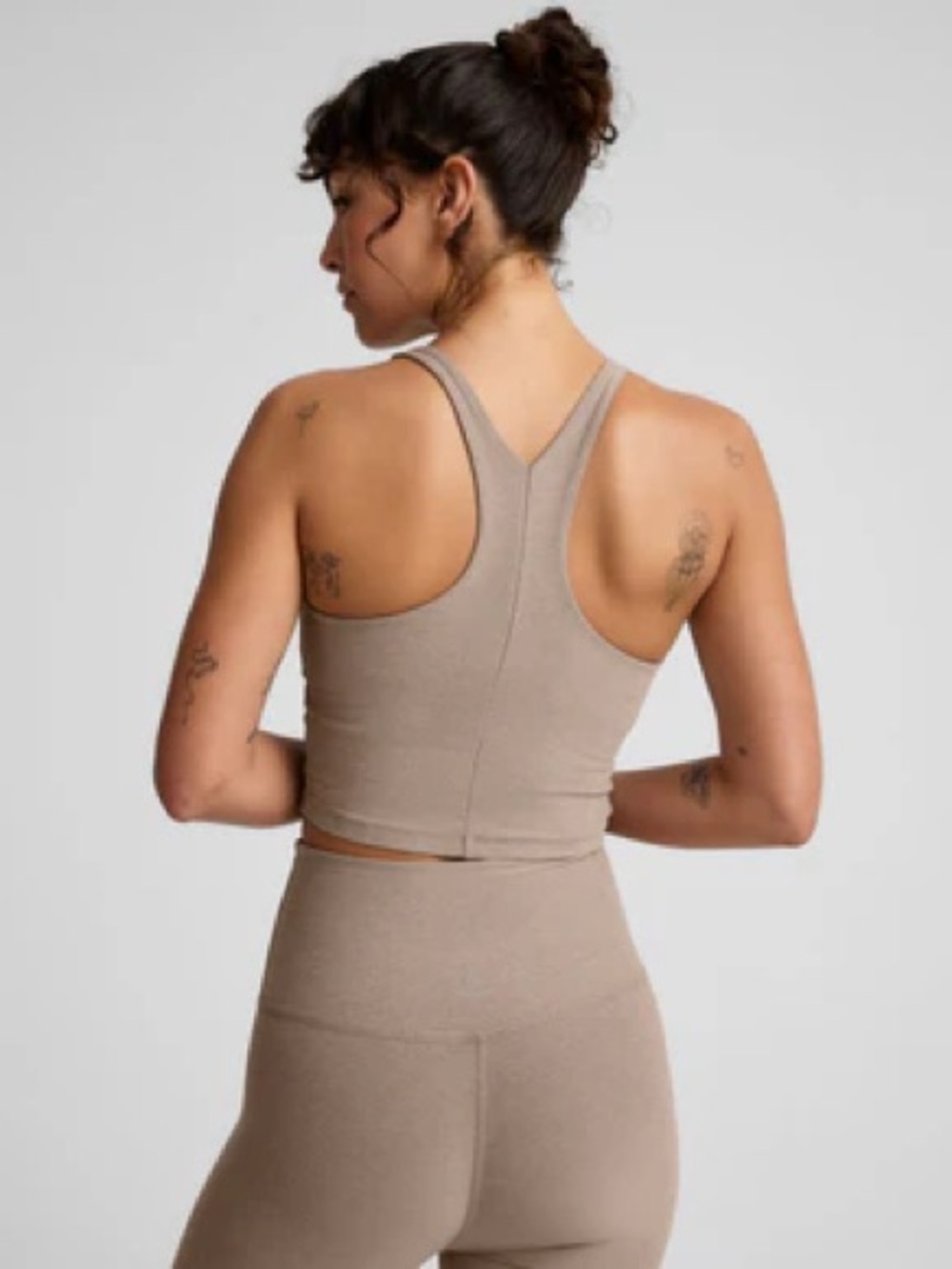 *NWT* Beyond Yoga Spacedye Refocus Cropped Tank in Birch Heather - Picture 2 of 7